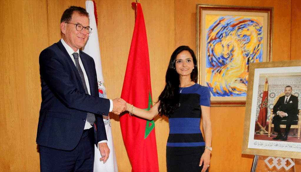 L’OFPPT et l’ONUDI s’activent pour la promotion de la formation professionnelle en faveur du continent africain Directeur Général de l’ONUDI, Gerd Muller accueilli par Loubna Tricha, Directrice Général de l'OFPPT