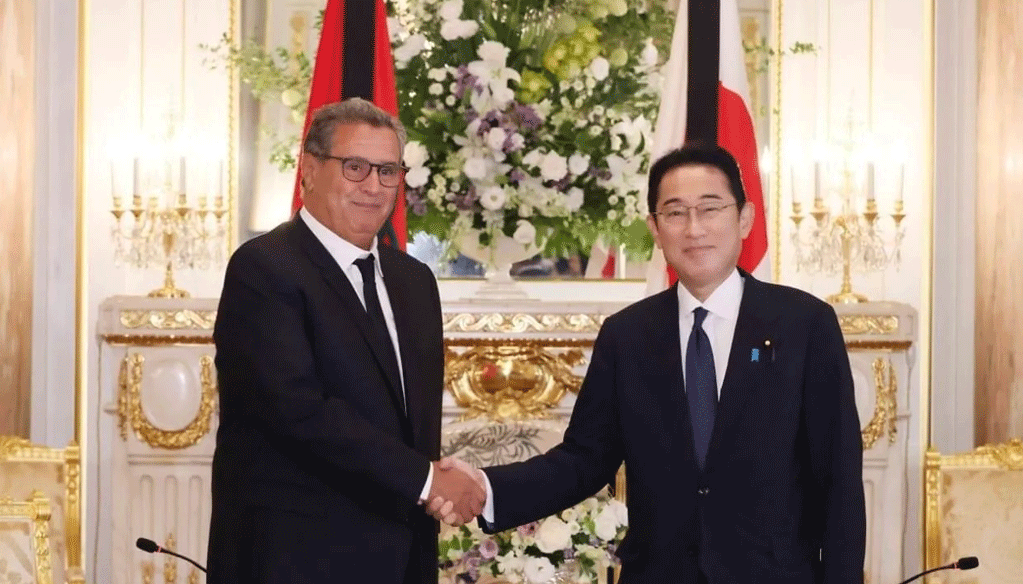 Le Sahara et la coopération bilatérale au cœurs d’entretiens entre Akhannouch et son homologue japonais Le chef du gouvernement Aziz Akhannouch, le Premier ministre japonais, Fumio Kishida